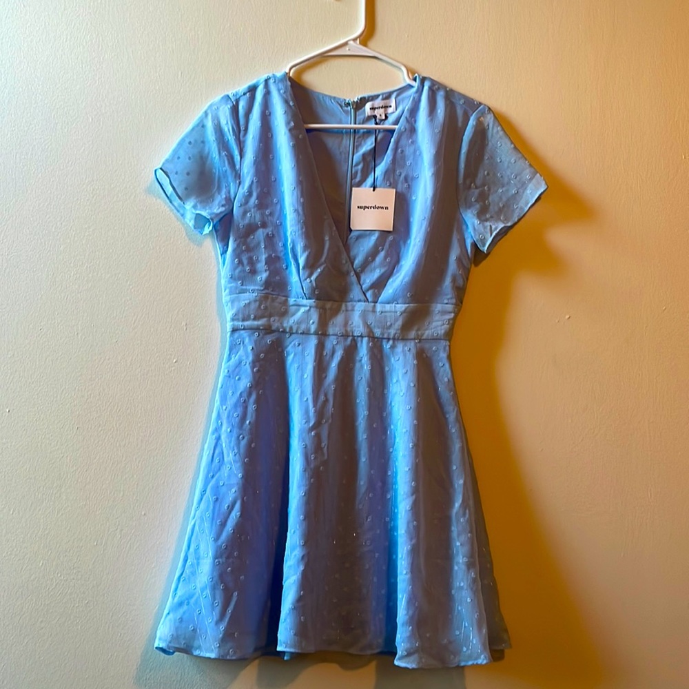 Superdown baby blue sundress size S